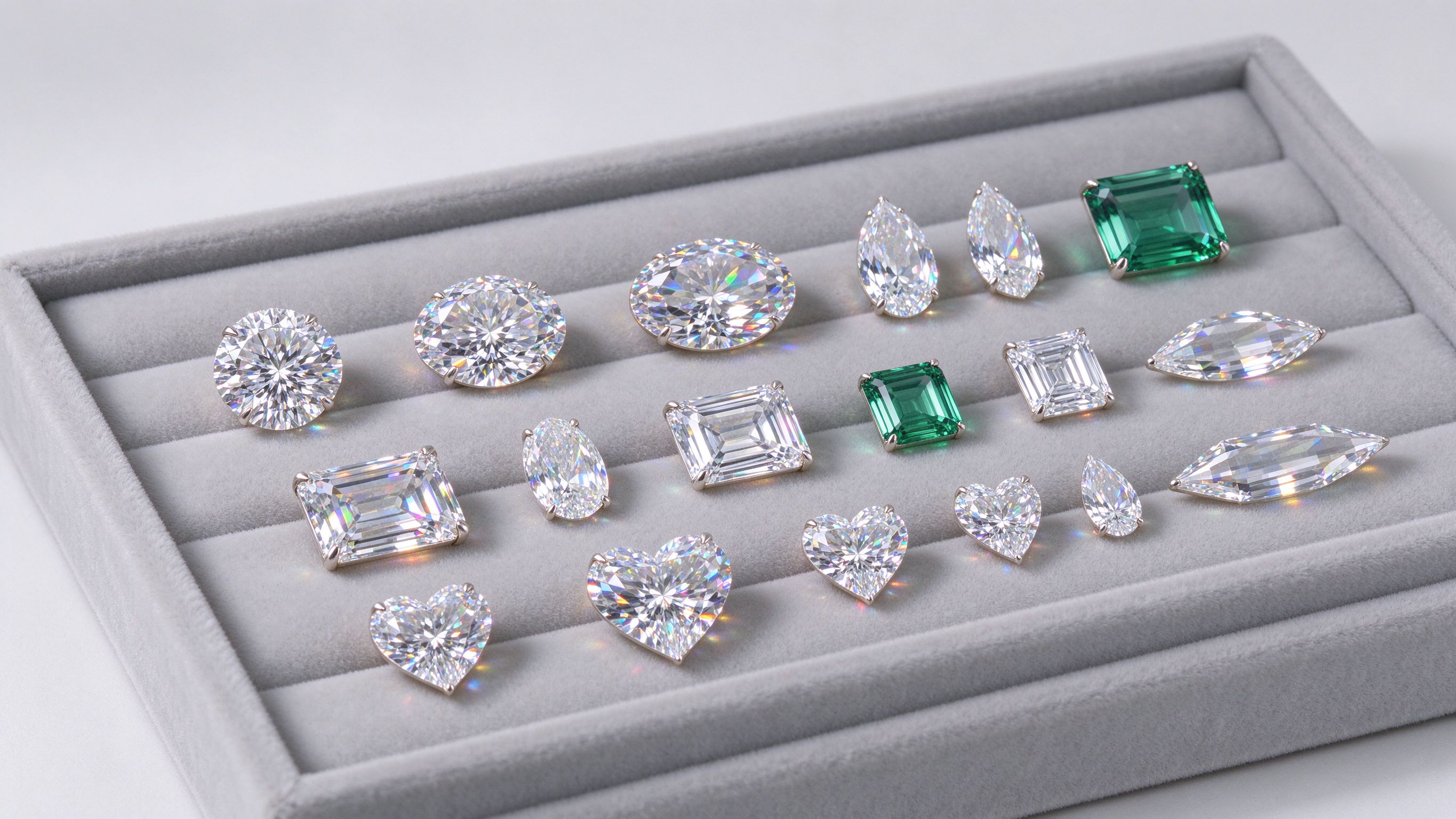 Loose moissanite stones cut and polished at the HOLYCOME Wuzhou factory