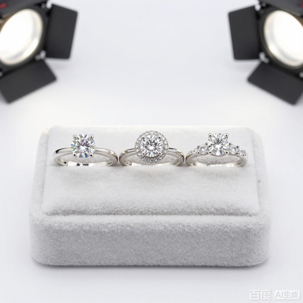 Moissanite engagement ring wholesale bulk collection solitaire halo three stone supplier