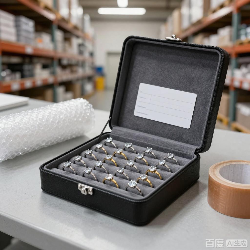 Moissanite wholesale order packed for shipping in factory warehouse